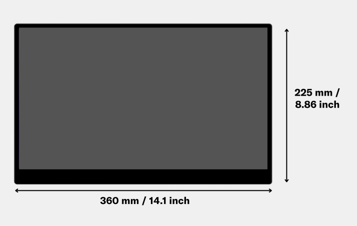 display 15 dimensions